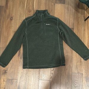 Men's Eddie Bauer Green Quarter-Zip Sweater